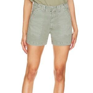 Pistola Green Marissa High Rise Utility Shorts